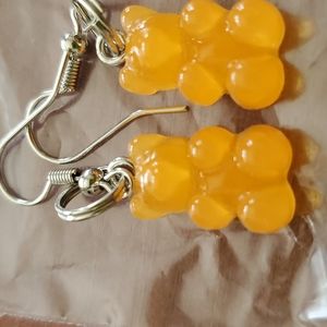 Orange Gummy Bear Earrings
